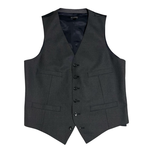 J.Crew Vest Men’s Small Gray Loro Piana Super 120’s Wool Waist Coat